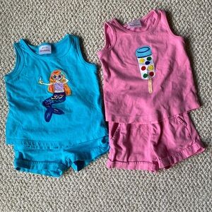 Hanna Andersson 2 matching tank and shorts sets